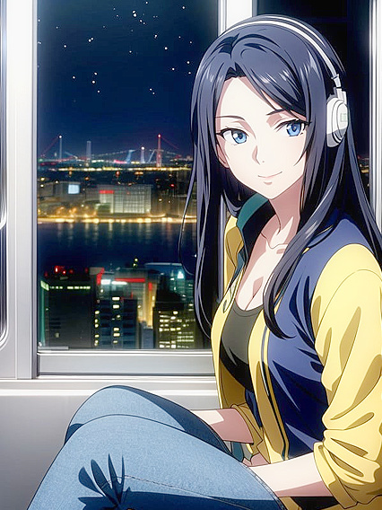 Sport Bra Clad Beauty Shows Off by the Window in Steamy Hentai AI Image