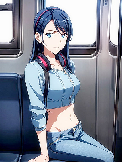 Bust Shot of Seductive Goddess in Jacket for Steamy Hentai AI Image