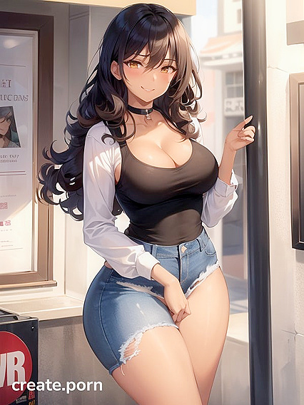 Thick Teen 18+ Beauty in Form-Fitting Outfits Takes On Intense Hentai AI Image