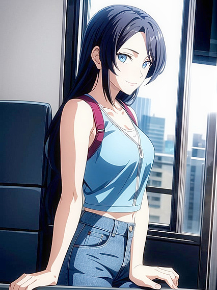 Window View Seduction - jeans-clad hentai pleasure