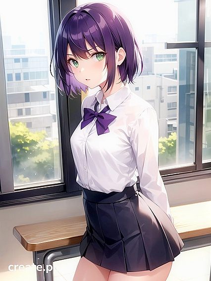 Pale-Skinned Beauty inMini Skirt Enjoying Short-Length Hentai Pleasure
