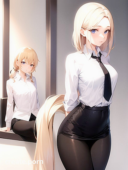Teacher with Small Breasts Stands for naughty Hentai Pleasure