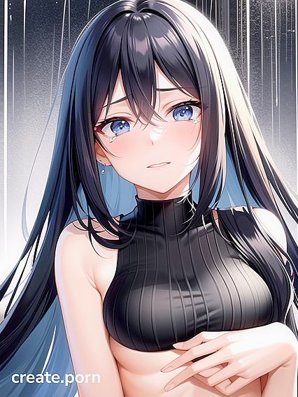 Skinny Beauty Shows Off Her Long-Length Assets in Front-View Hentai AI Image
