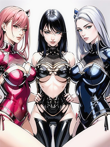 Harem Fun with Multiple Partners in steamyComic Style Hentai AI Image