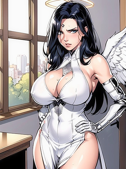 Rounded Breasts and Medium Ass in Armored Glove Seduction Hentai Fantasy