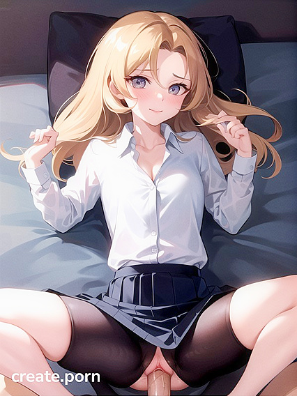 Skinny Girl 18+ with Small Breasts Enjoying Intense Missionary Hentai AI Image