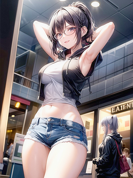 Mall Hoodie Encounter - Steamy Pullover Action in Hentai AI Porn