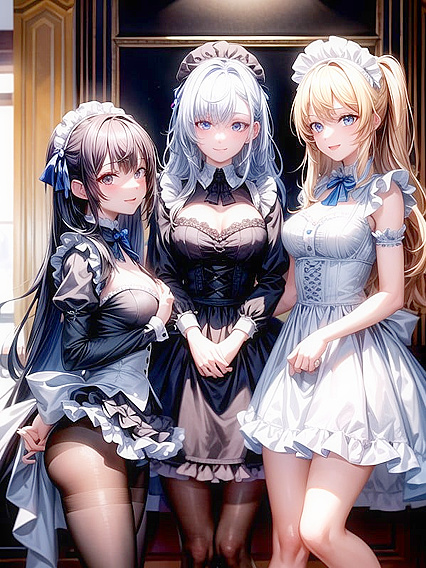 Two Lovers Explore Intense Pleasure Against a Blue Wallpaper in Hentai AI Image
