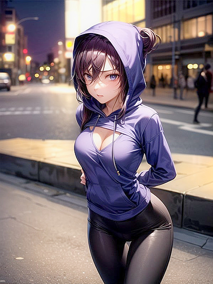 Mind-Blowing Cleavage Display in Solo Wallpaper Hentai AI Image