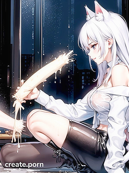 Snowy Night Brown-Haired Beauty Enjoys Long-Length Hentai Pleasure