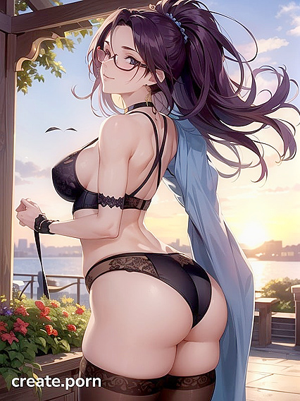 Tight Top and Thong Action in Side View Hentai Adventures