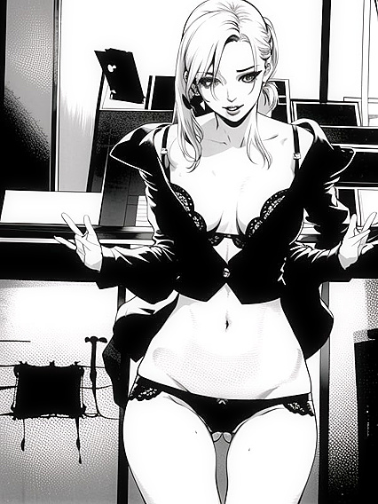 Pale-Skinned Beauty with Small Ass Teased in Seductive Hentai AI Image