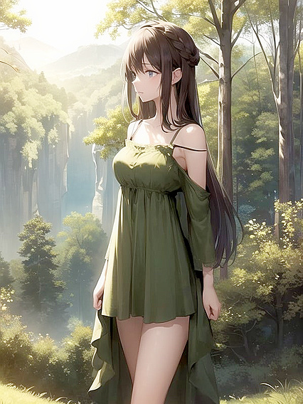 Brunette Basks in Soft Pastel Dreams for Sensual Hentai Pleasure