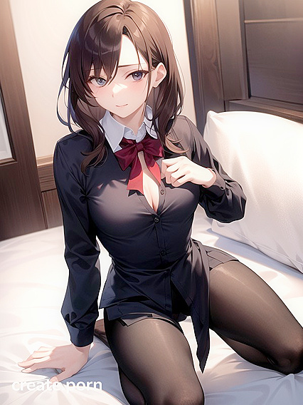 Submissive Small-Breasted Teacher Seduced in naughty Hentai AI Image