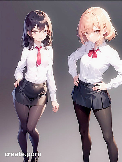 Teacher with Small Breasts Poses Hands on Hips for Naughty Hentai AI Image