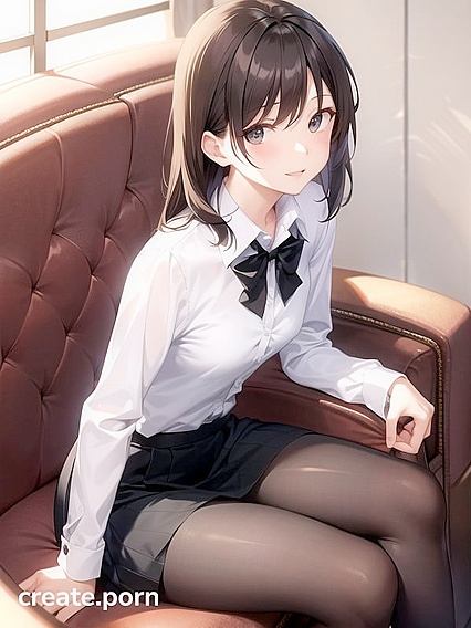 Skinny Teen 18+ Seductively Sits Down for Erotic Hentai Pleasure