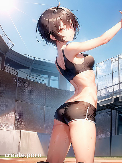 Sunny with Very Short Hair in Sexy Cotton Shorts for Hot Hentai AI Image
