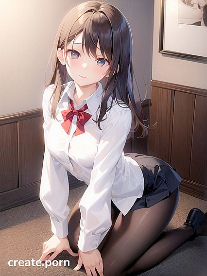 Skinny Teacher Kneels for Intense Hentai Pleasure Session