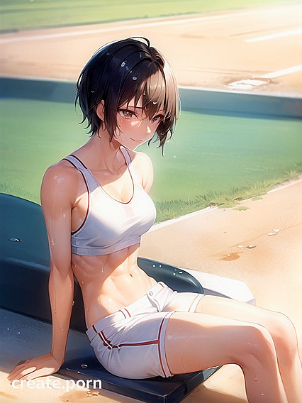 Sunny with Light Brown Skin Shines in Fit Hentai AI Image