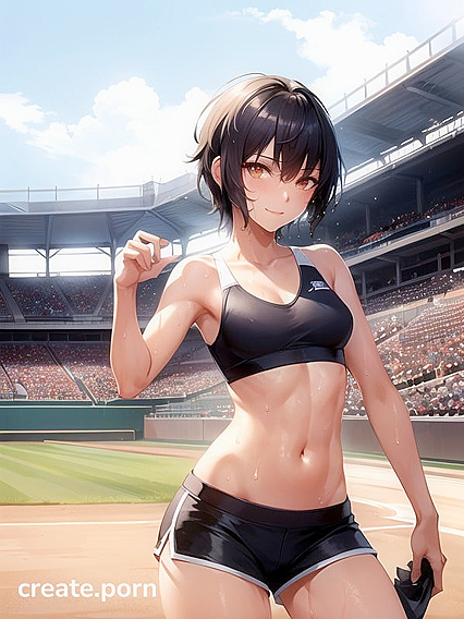 Sunny Shows Off Her Curves in Cute Cotton Shorts at the Baseball Stadium Hentai