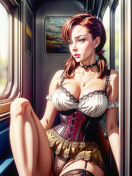 Pigtails and Corseted Curves - A Medium-Breasted Hentai Fantasy