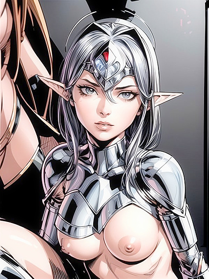 Bunny Girl 18+ with Pointy Elf Ears in Sci-Fi hentai Adventures