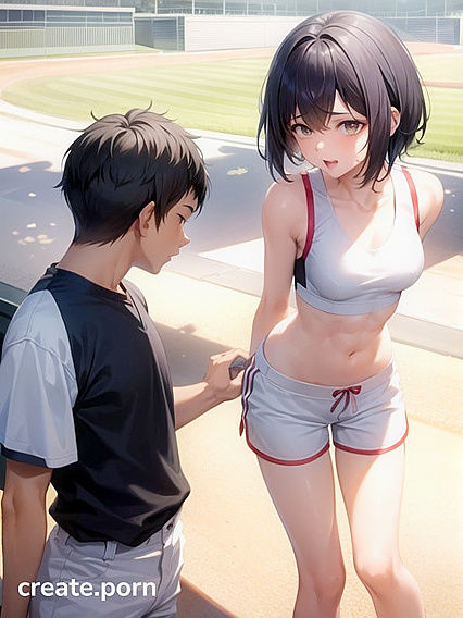 Doggystyle Action with Cotton Shorts in Solo Hentai Fun