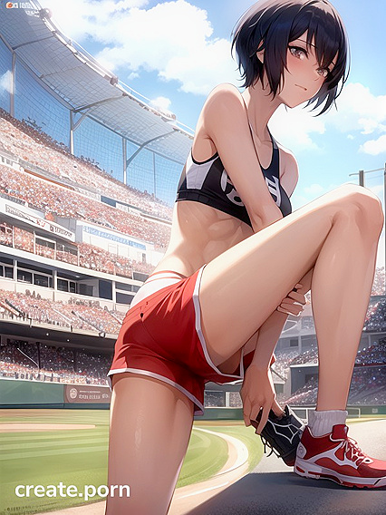 Sunny Wears Sport Bra and Cotton Shorts for Steamy Hentai AI Image