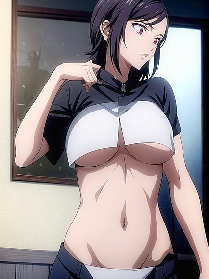 Underboob Seduction - Sensual Screencaps from Steamy Hentai AI Image