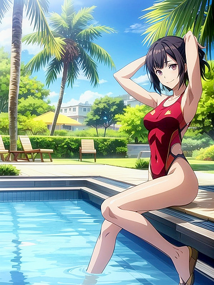 Happy Girl 18+ Gazes Seductively at the Screen for Intense Hentai Pleasure