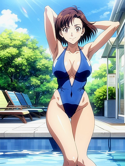 Mind-Numbing Tan Line Fantasies with Raven-Haired Beauties in Hentai Bliss