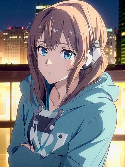 Hoodie Clad Busty beauty in Captivating Hentai Screencaps