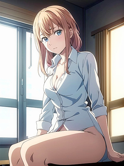 Blue Braids and Seductive Screenshots in Captivating Hentai AI Image