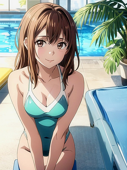 Sunny Stares Intensely at You in This Captivating Hentai AI Image
