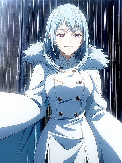 Happy Moments Captured in Vibrant Blue Hentai AI Image