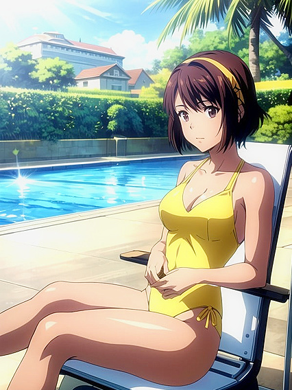 Sunny Noons Intimate Encounter in a Secluded Spot with Seductive Hentai AI Image