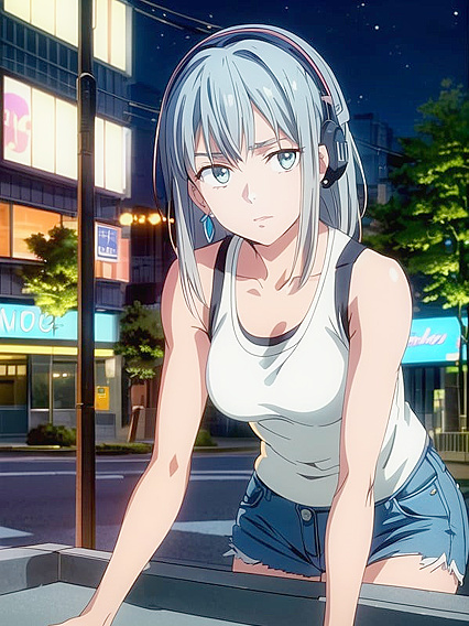 Nighttime Cityscape Intimacy - Close-Up Hentai Moments Captured in AI Porn