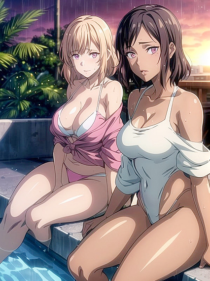 Mind-Blowing Shorts - Intimate Moments Between Two Lovers in Hentai AI Image
