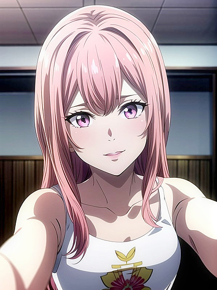 Pink Cheeks Blush as She Takes a Sexy Selfie inSTEAMD-Up Hentai AI Image
