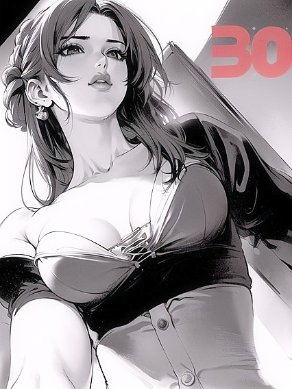 Massive Breasts Bust Shots in Vibrant Manga-Colored Hentai AI Image