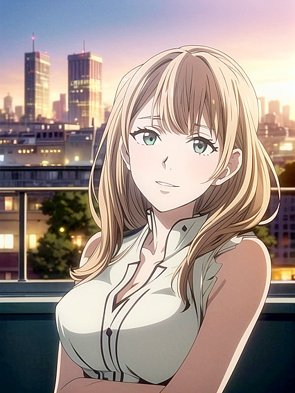 Cityscape Seduction - Hot Hentai AI Image on the Balcony with Stunning Views