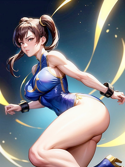 Chun Li from Street Fighter Poses Seductively in Steamy Hentai Wallpapers