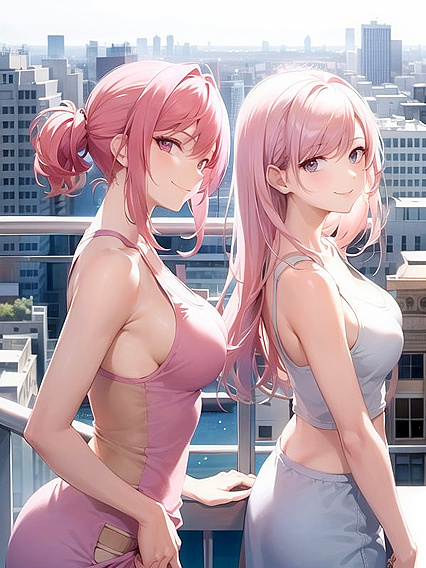 Hot Tight Top Action on the Balcony in Happy Hentai Bliss