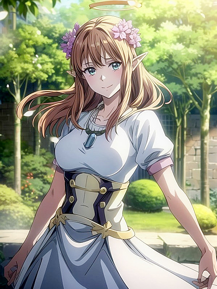 Angel Stares Blissfully at You in Ecstatic hentai Pleasure