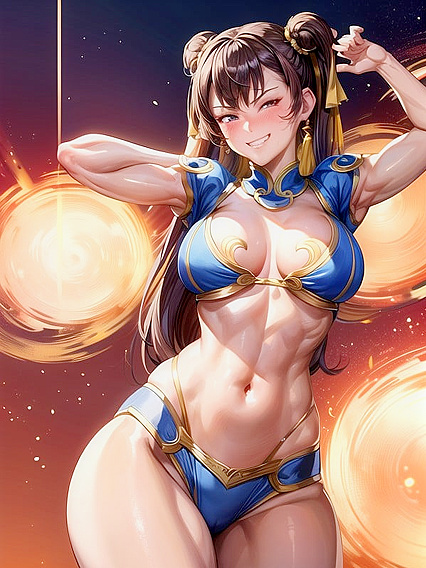 Chun Li from Street Fighter Teases in Mischievous Hentai Wallpapers