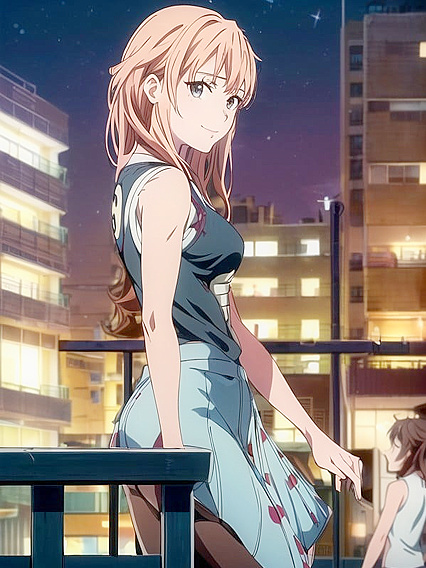 Seductive Smile - Hot Hentai Girl 18+ Stares Intensely at You for Steamy AI Action