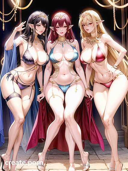 Belly Dancer with Glowing Eyes Seduces in Safe-for-Work Hentai AI Image