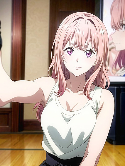 Pink hentai selfie angle captures mind-blowing screencaps