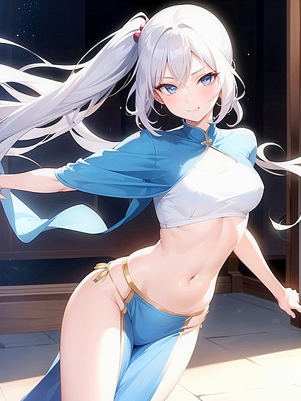 Playful Pigtails and Seductive Winks in a Mesmerizing Hentai Dance