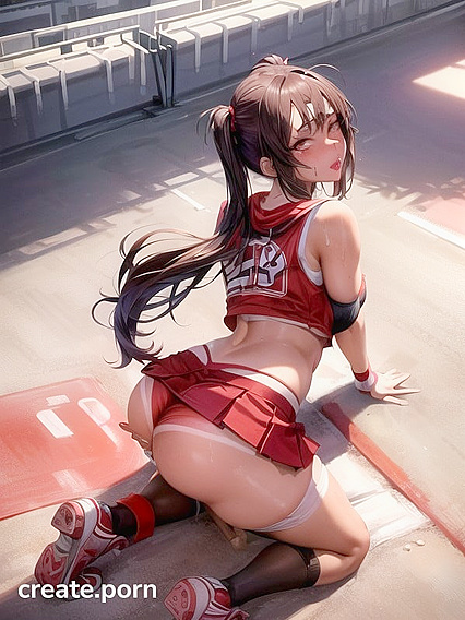 Cheerleader Teen 18+ in Red Skirt and Sporty Panties Takes on Horny Hentai Adventures